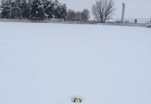 Τυλιγμένο στα χιόνια το γήπεδο του Αιγινιακού (pics)