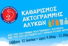 Καθαρισμός της ακτογραμμής των Αλυκών από την Αγία Άννα