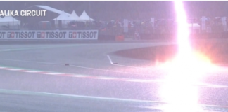 Απίστευτο: Κεραυνός στη μέση της πίστας στο Moto GP! (video)