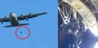 Video ΣΟΚ: Κρεμόταν από C-130 Έλληνας αλεξιπτωτιστής - Πώς σώθηκε