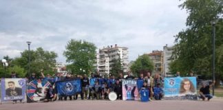 Και στις Σέρρες οι οπαδοί της Νίκης Βόλου (video)