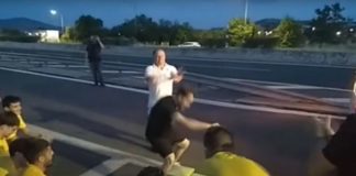 Πανηγύριζαν την άνοδο και έκαναν πίστα την Εθνική Οδό (video)