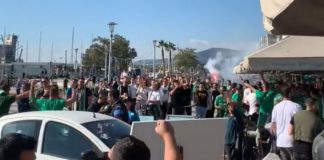 Πανζουρλισμός στον Βόλο, χιλιάδες φίλοι του τριφυλλιού έστησαν πάρτι πριν από το ματς