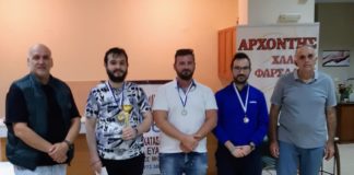 Τρίτος ο Λαγάρας της Ακαδημίας Σκακιστών Βόλου στο πρωτάθλημα Θεσσαλίας