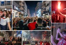 Εκατοντάδες Βολιώτες πανηγύρισαν την ευρωπαϊκή “κούπα” του Ολυμπιακού (pics & vids)
