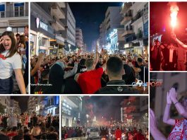 Εκατοντάδες Βολιώτες πανηγύρισαν την ευρωπαϊκή “κούπα” του Ολυμπιακού (pics & vids)
