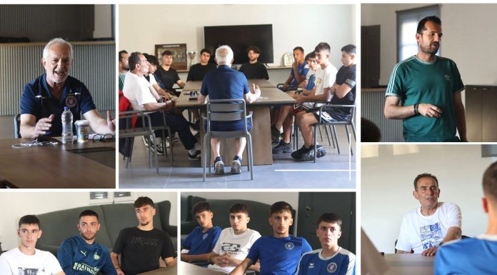 Πρώτη συγκέντρωση για την Κ19 της Νίκης Βόλου και πρώτη γνωριμία με τον Μιχάλη Ανδρωνά