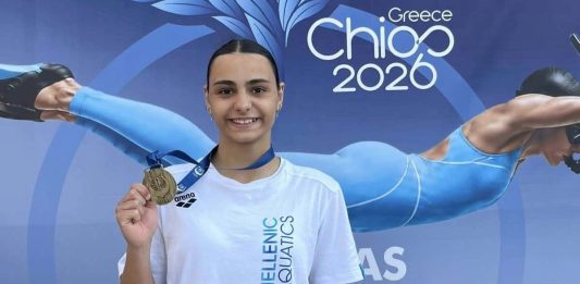 🥇Χρυσή η Τσαλούχου της Νίκης στο Πανευρωπαϊκό τεχνικής κολύμβησης στη Χίο